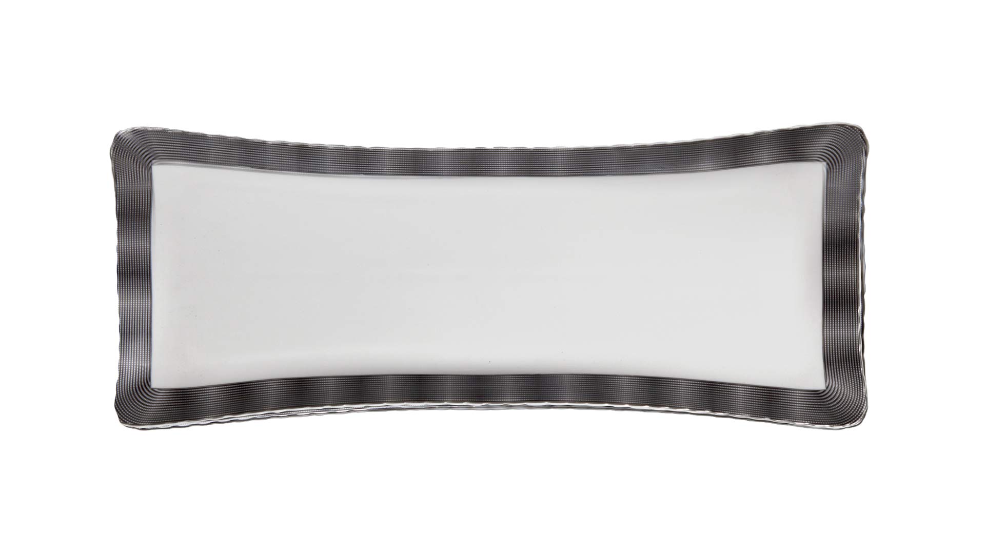 Royal Porcelain Fruit Serving Platter - Elegant Silver Dessert & Snack Tray for Parties, Weddings, and Holiday Entertaining