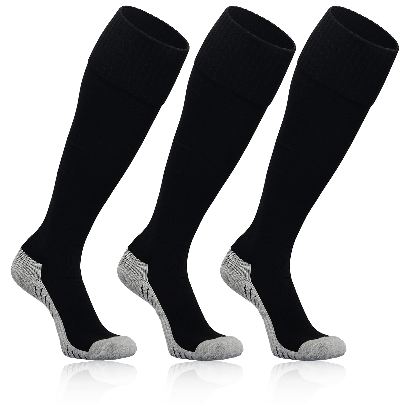 KOZR Soccer Socks for Kids & Adults - Breathable Softball & Baseball Socks in Multiple Colors (1/3 Pairs) - Perfect for Sports Training, Games & Team Uniforms