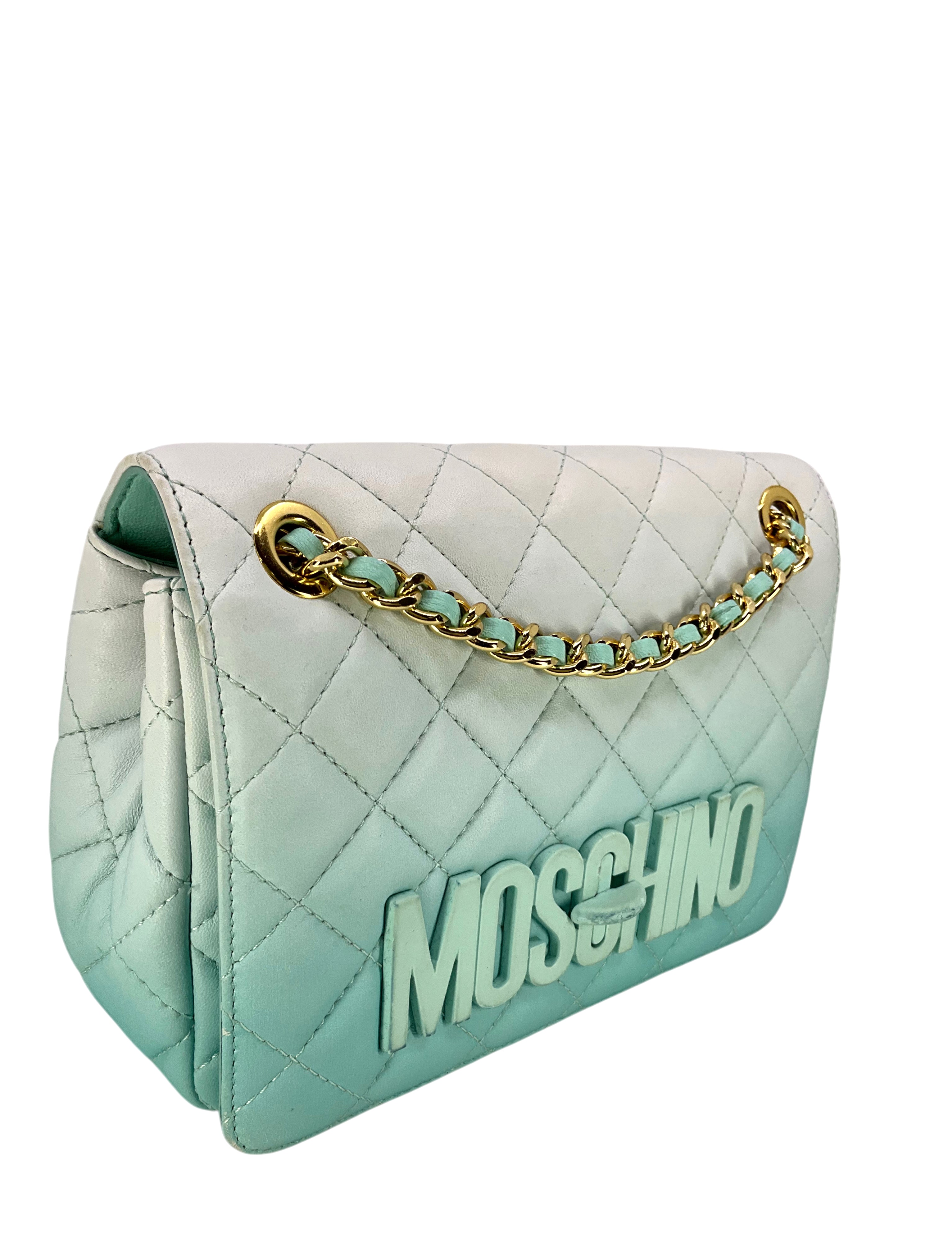 Moschino Ombre Leather Degrade Medium Flap Crossbody Bag - Stylish Women's Designer Handbag for Work, Party & Evening Out