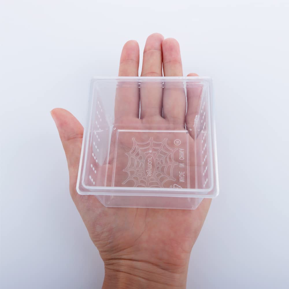 10 Pcs Clear Acrylic Insect Spider Terrarium - Small Reptile Scorpion Centipede Breeding Box for Hatching & Observation | Perfect for Pet Enclosures, Science Projects & Home Decor