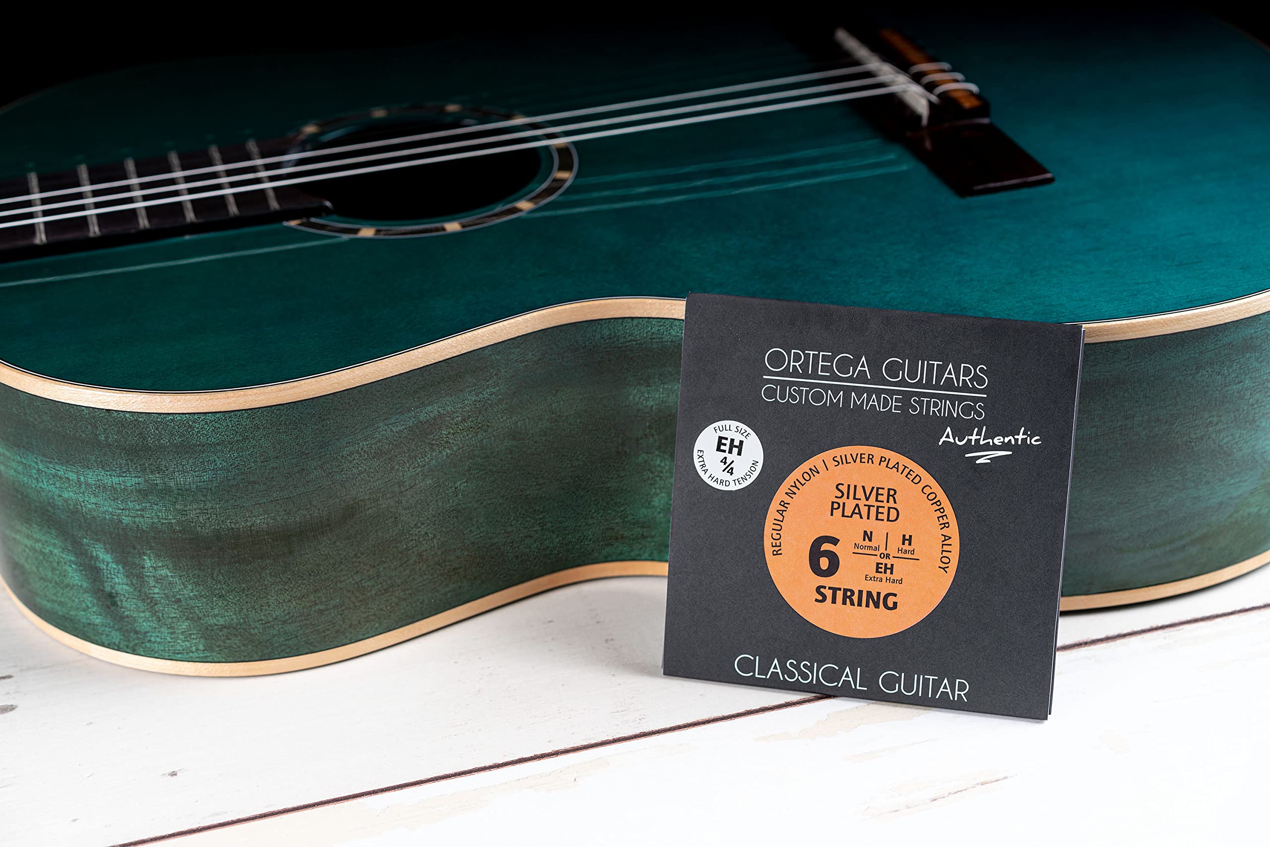 Authentic Nylon Classical Guitar Strings - Extra Hard Tension with Silver-Plated Copper Alloy Winding | Perfect for Professional Performances & Studio Recording