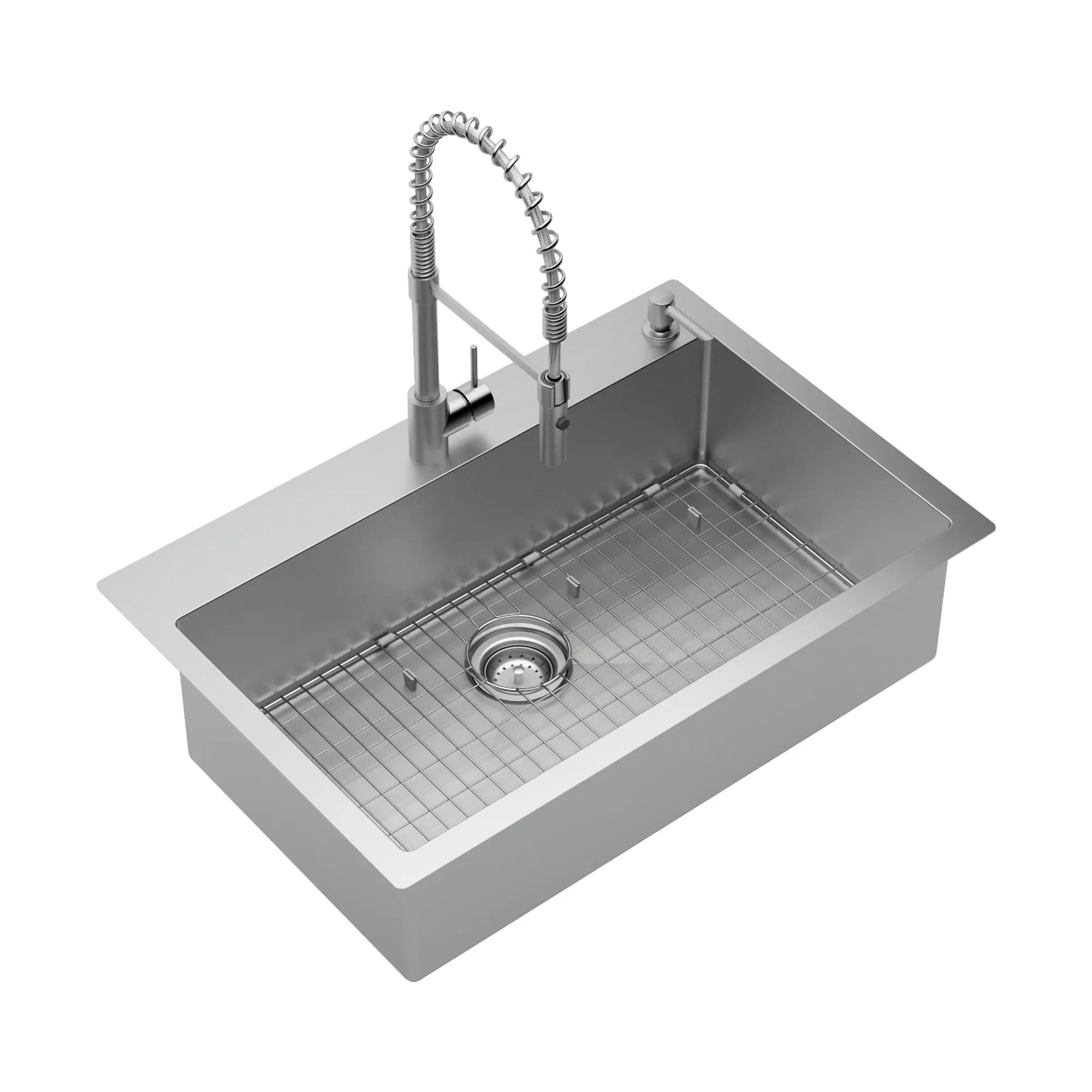 33 x 22 Inch Stainless Steel Kitchen Sink with Semi Pro Faucet - Culver® Premium Undermount Sink for Modern Kitchens, Dishwashing & Food Prep