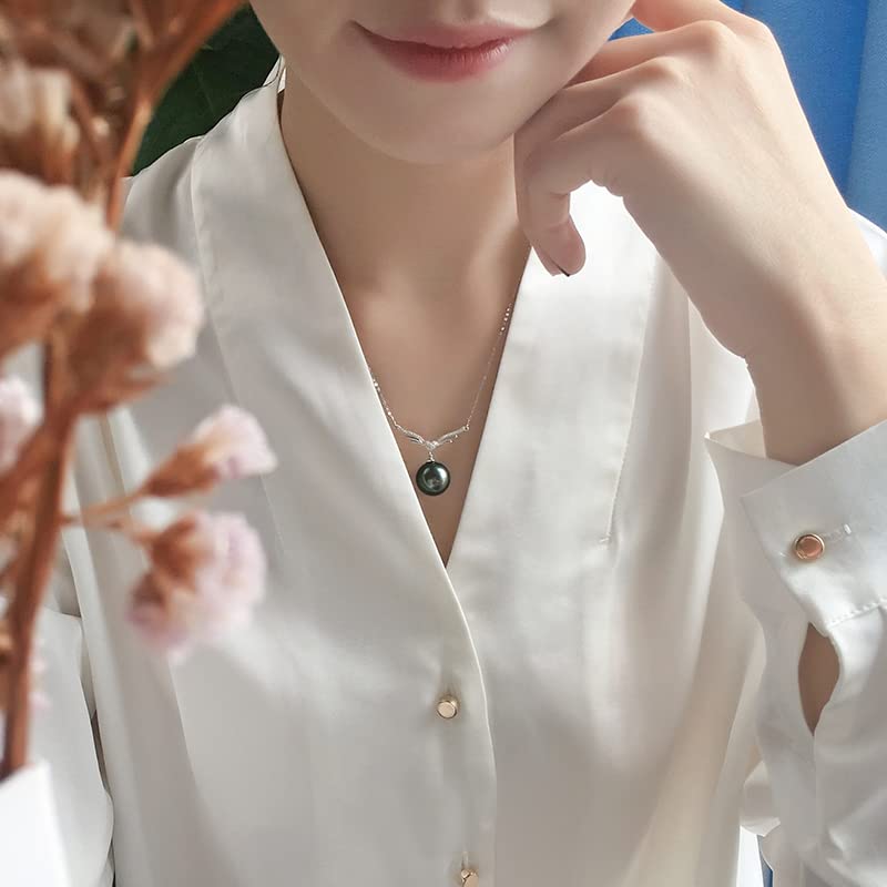 Elegant Tahitian Black Pearl Necklace for Women - Perfect Anniversary, Birthday, Mother's Day & Valentine's Gift - Luxury Jewelry for Wife, Mom & Her - Ideal for Date Nights, Weddings & Special Occasions