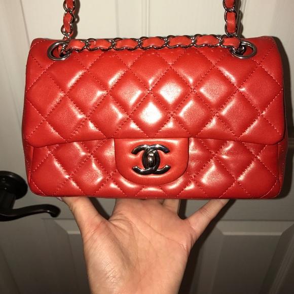 Chanel Mini Flap Bag Red - Luxury Quilted Leather Crossbody Purse for Women | Perfect for Parties, Date Nights & Special Occasions