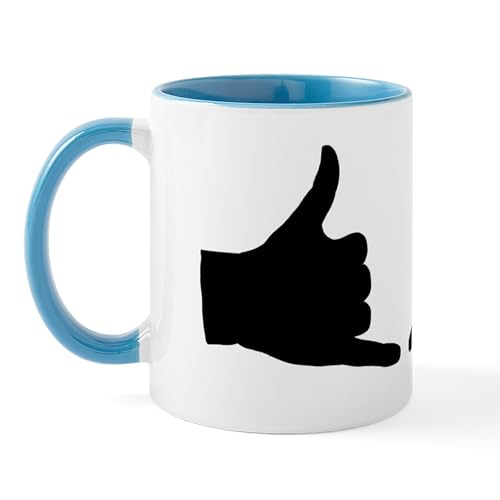 White/Blue Inside - Shaka Hand Sign Mug