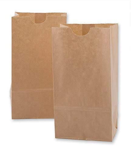 500 Pack Brown Paper Bags - 5lb Kraft Lunch Bags, Grocery & Party Bags for Takeout, Picnics, Retail Packaging & Gift Merchandise