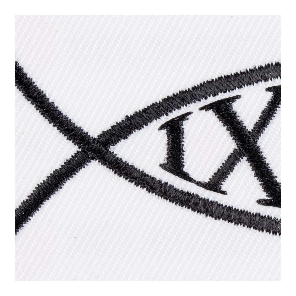 IXOYE Jesus Fish Embroidered Patch - Christian Religious Iron-On Sew-On Applique for Jackets, Hats, Bags & DIY Crafts