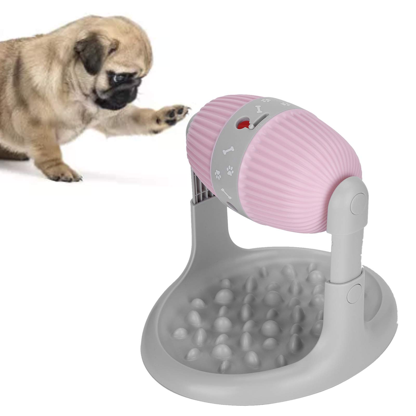 Slow Feeder Dog Bowl - Adjustable Pet Food Dish for Fast Eaters, Anti-Choking & Bloat Prevention - Durable ABS Plastic for Cats & Small to Medium Dogs - Perfect for Mealtime Fun & Portion Control