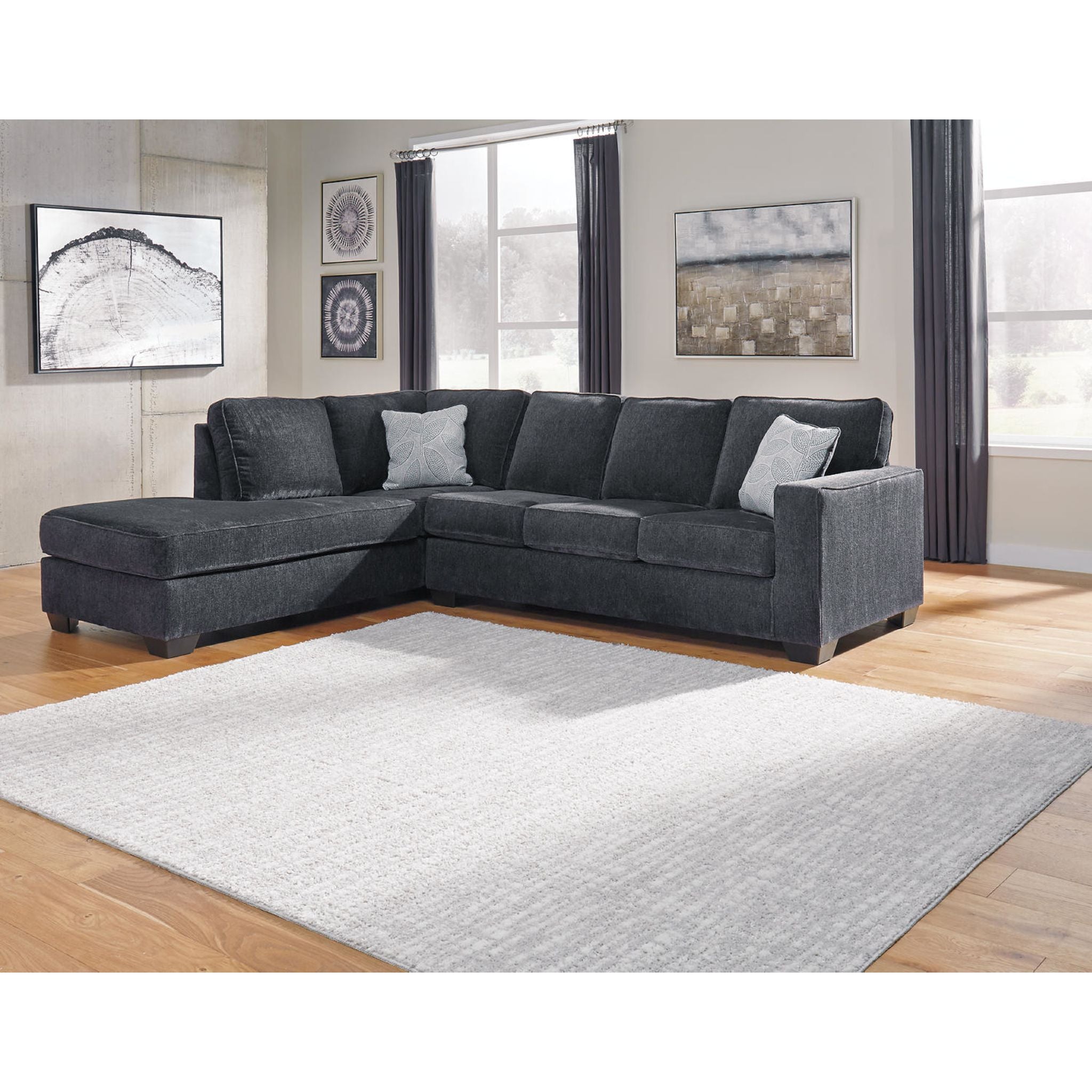 Altari 2-Piece Sleeper Sectional Sofa with Chaise Lounge - Convertible Sleeper Sofa Bed for Small Spaces, Living Room & Guest Room Furniture - Comfortable Modern L-Shaped Couch with Storage