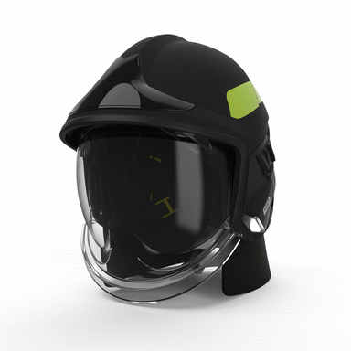 CAIRNS XF1 Modern Firefighter Helmet - Black Matte Finish | Lightweight & Durable Fire Safety Gear for Professional Firefighters & First Responders | Ideal for Emergency Rescue, Firefighting & Hazardous Environments