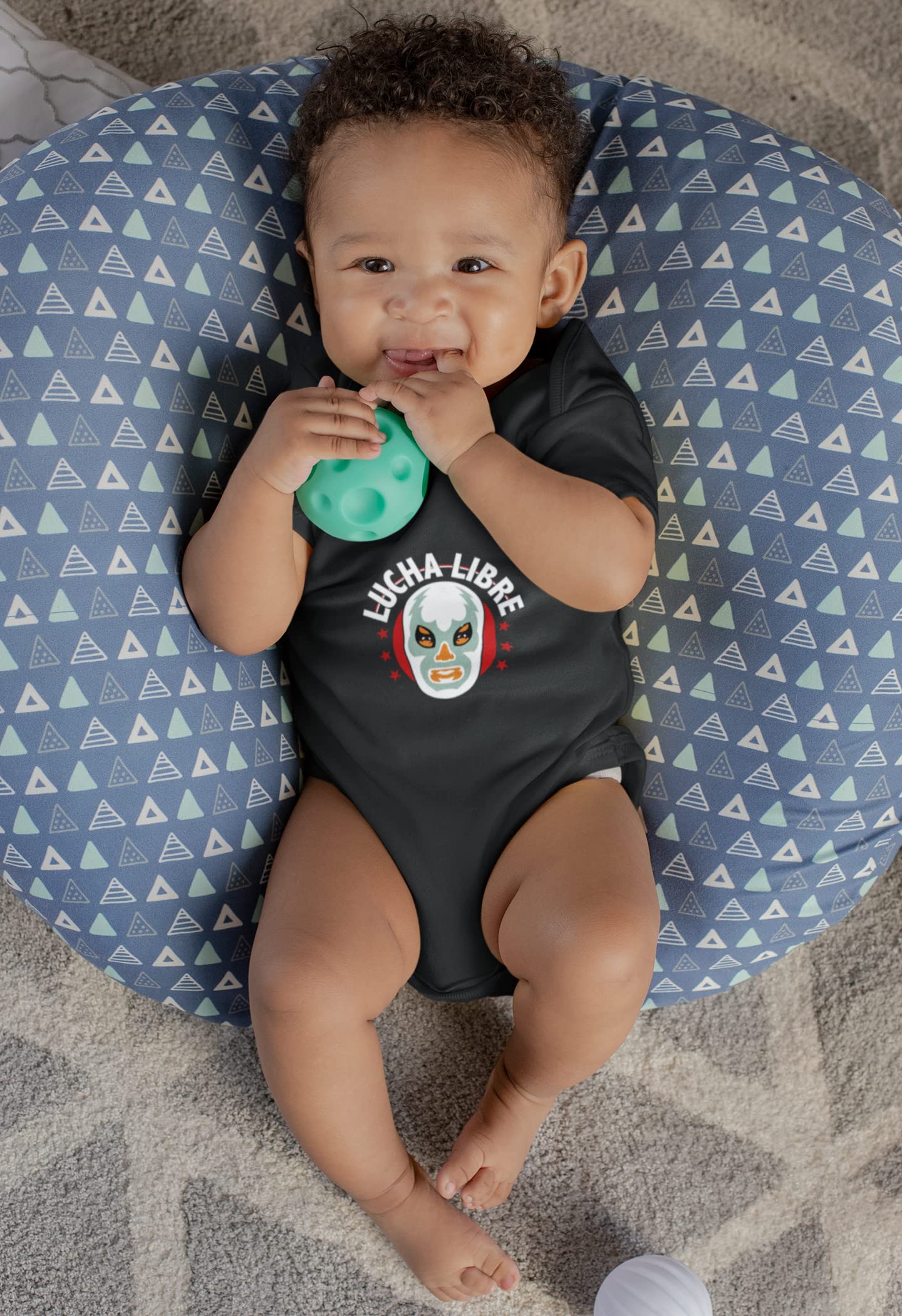 Pop Threads Lucha Libre Retro Mexican Wrestler Wrestling Bodysuit for Baby Boys & Girls - Perfect for Wrestling-Themed Parties, Halloween Costumes & Fun Photo Shoots