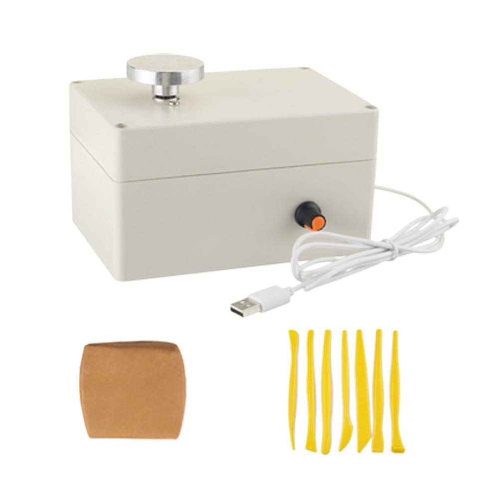 Huanyu Mini Electric Pottery Wheel - 5V USB Ceramic Clay Throwing Machine for DIY Craft & Ceramic Making | Perfect for Beginners, Art Classes & Home Pottery Projects (Package B)