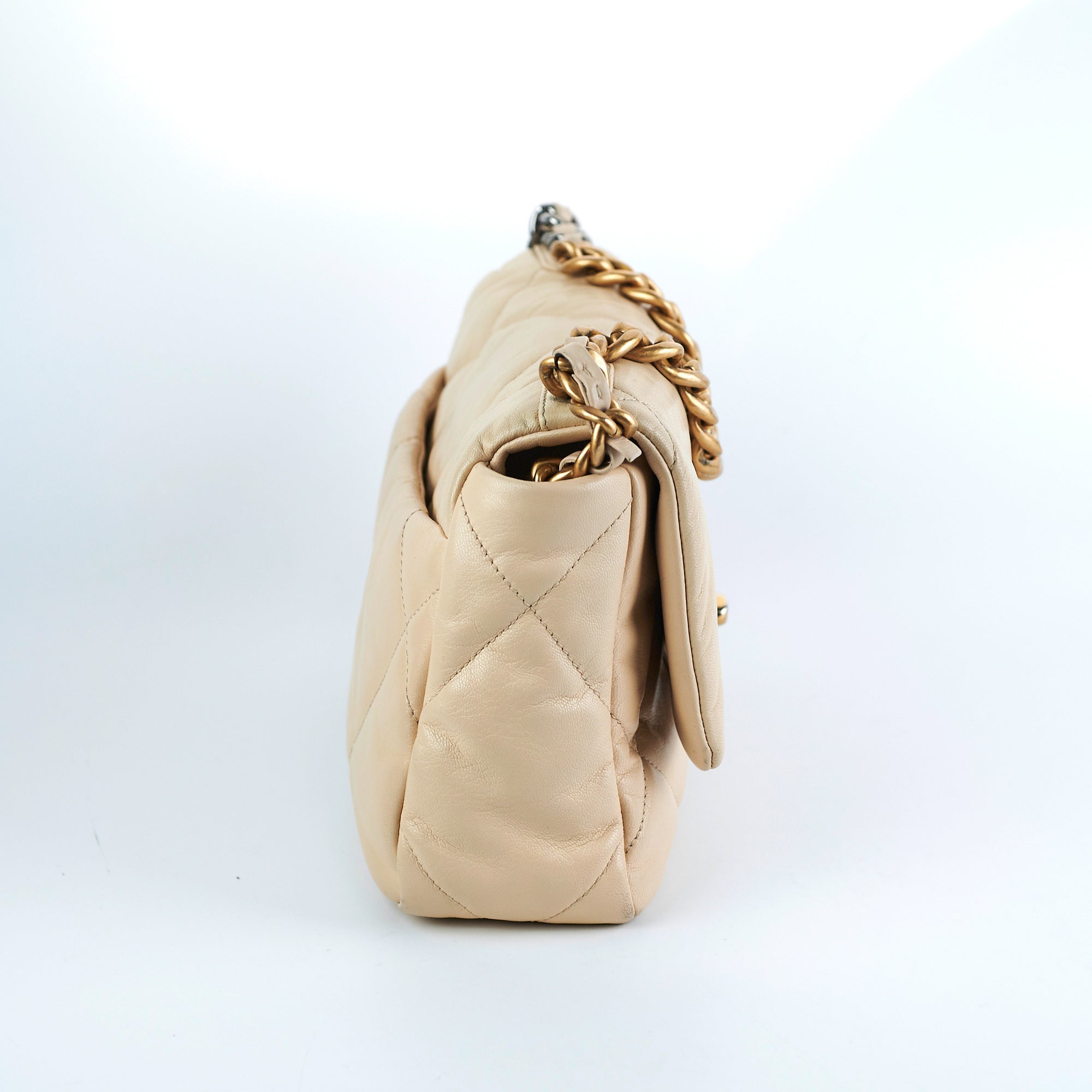 Chanel Small 19 Beige Handbag - Luxury Designer Crossbody Bag for Women | Perfect for Date Night, Office & Special Occasions