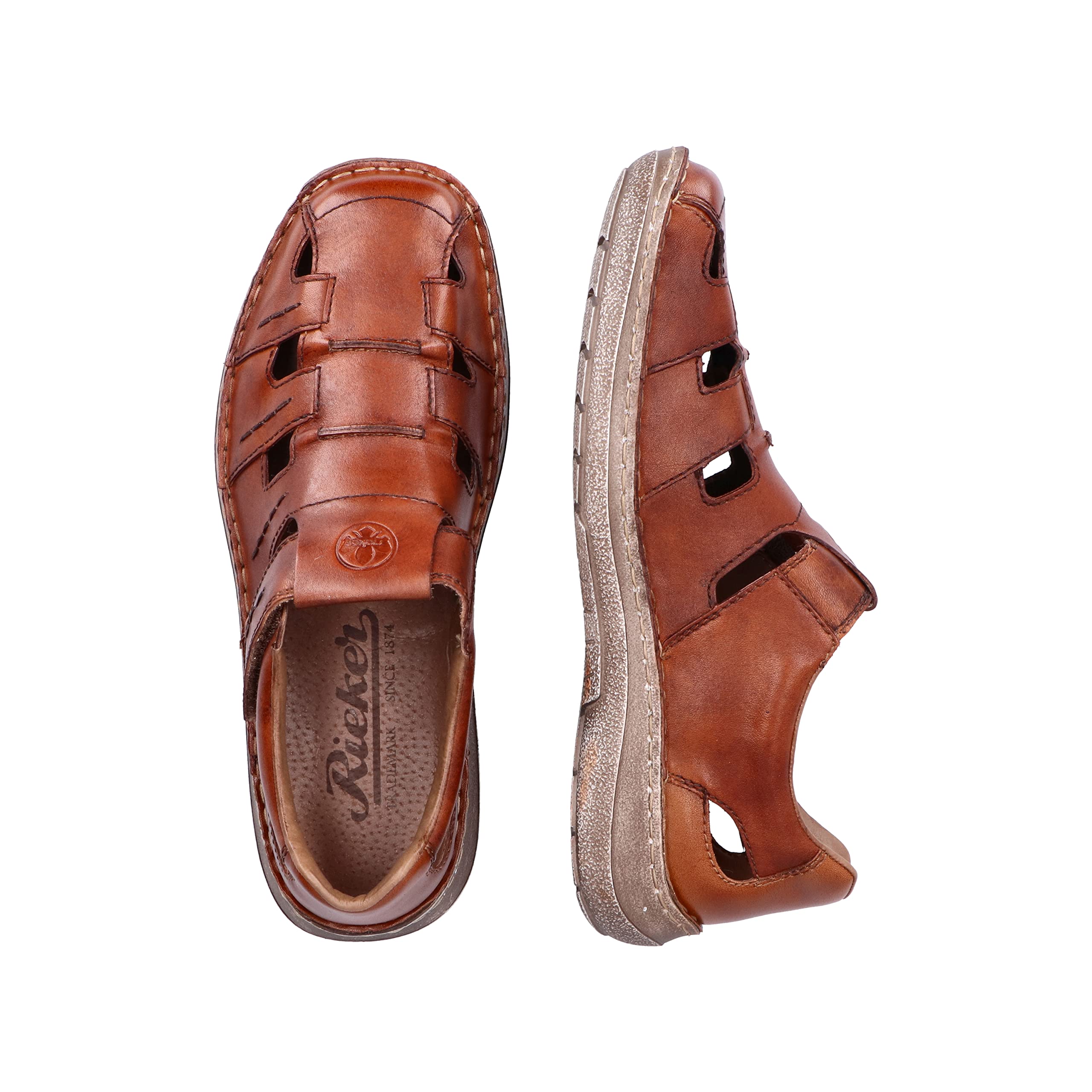 Rieker Men's Comfort Loafers - Slip-On Casual Shoes for Business & Travel - Lightweight & Breathable Leather Loafers for Men
