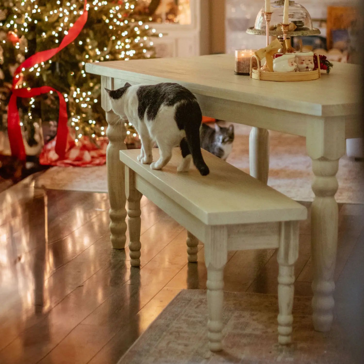 Valerie Original Modern Dining Table Set - Solid Wood Kitchen Table for 6 - Perfect for Family Dinners & Entertaining Guests