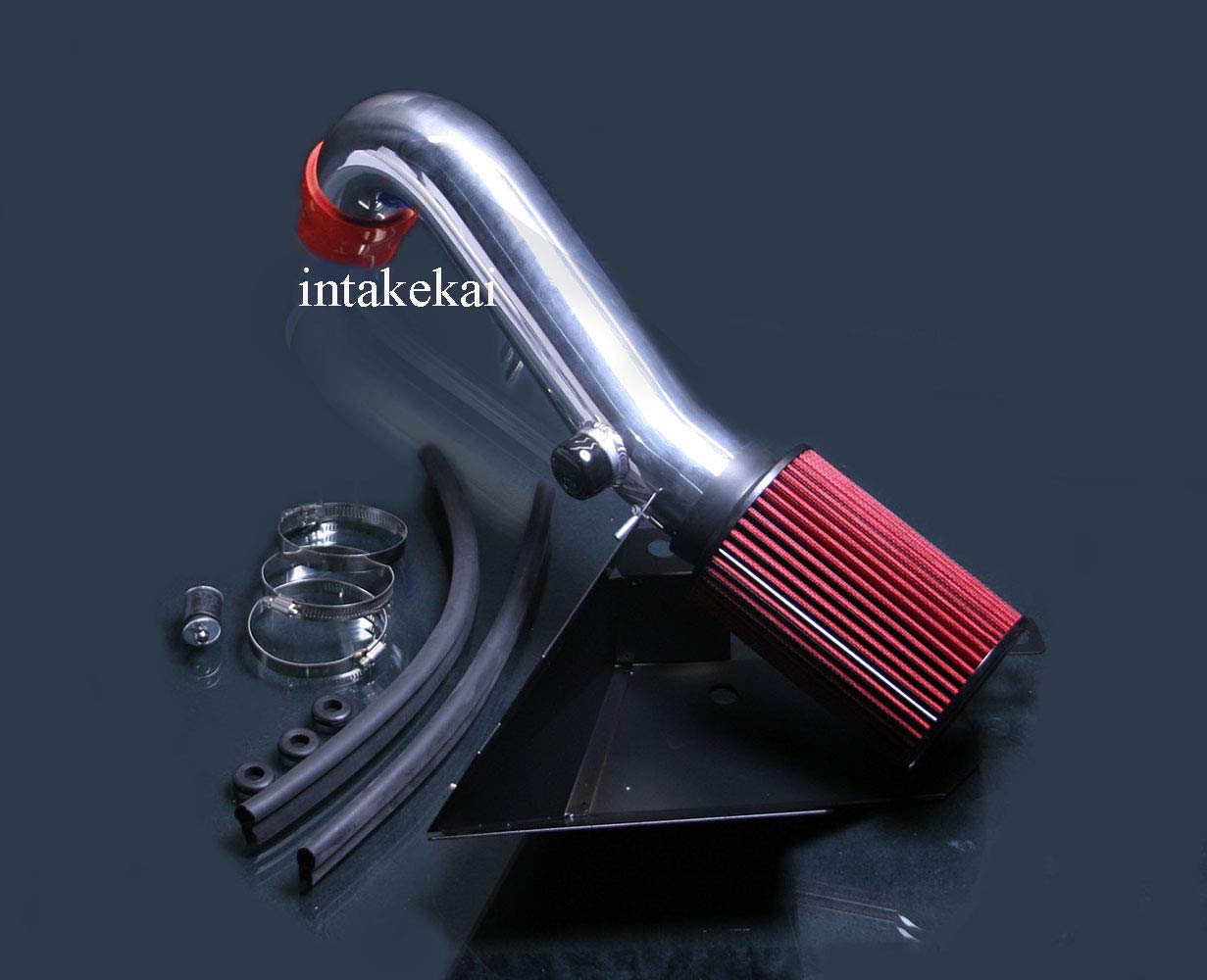 High Performance Cold Air Intake System with Heat Shield & Filter for 2015-2016 Audi A3 2.0L / 2015-2017 VW GTI & Golf R 2.0L / 2015-2017 VW Golf 1.8L L4 Turbo Engine (Red) - Improves Horsepower & Fuel Efficiency for Street Racing & Daily Driving