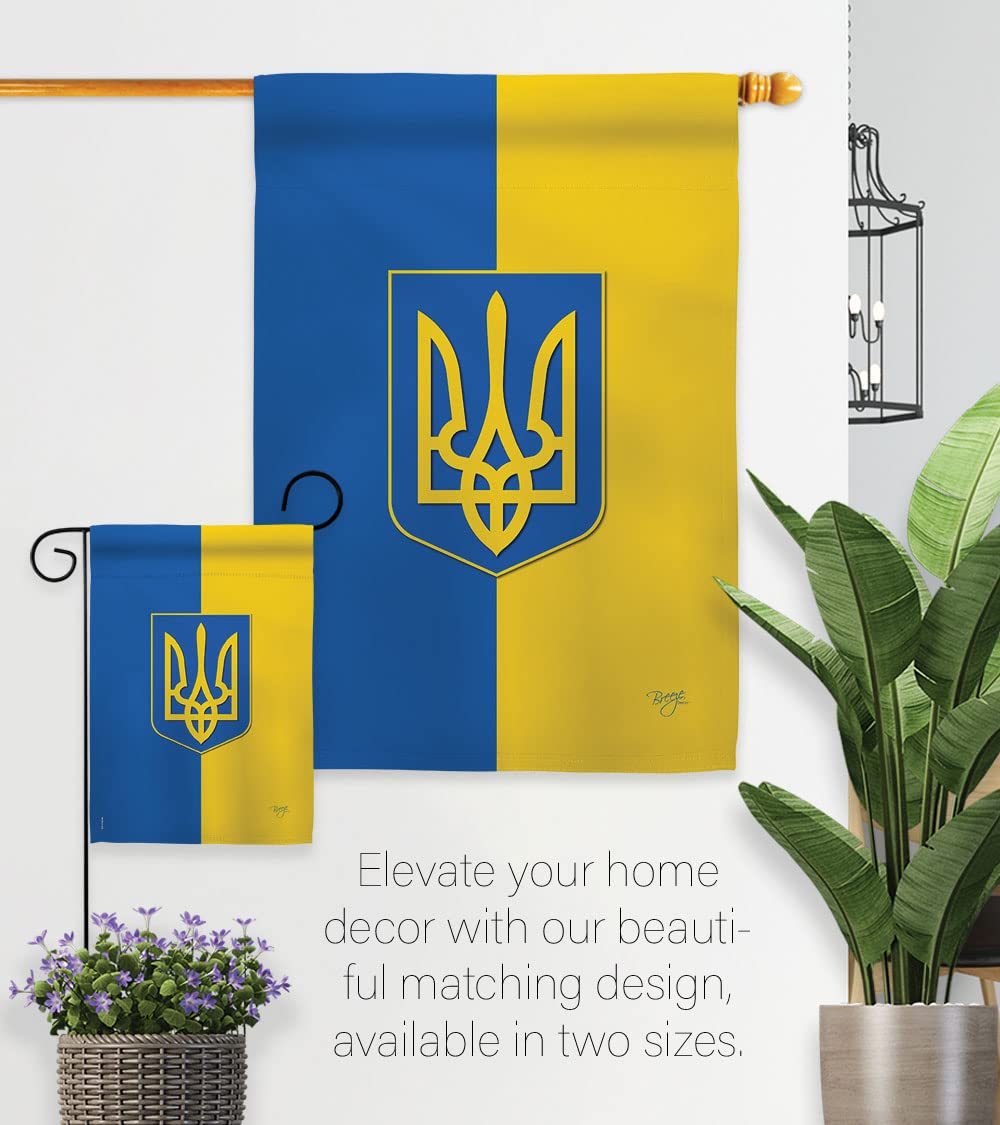 Ukraine Garden Flag Set with Stand - Double-Sided Yard Decor Gift