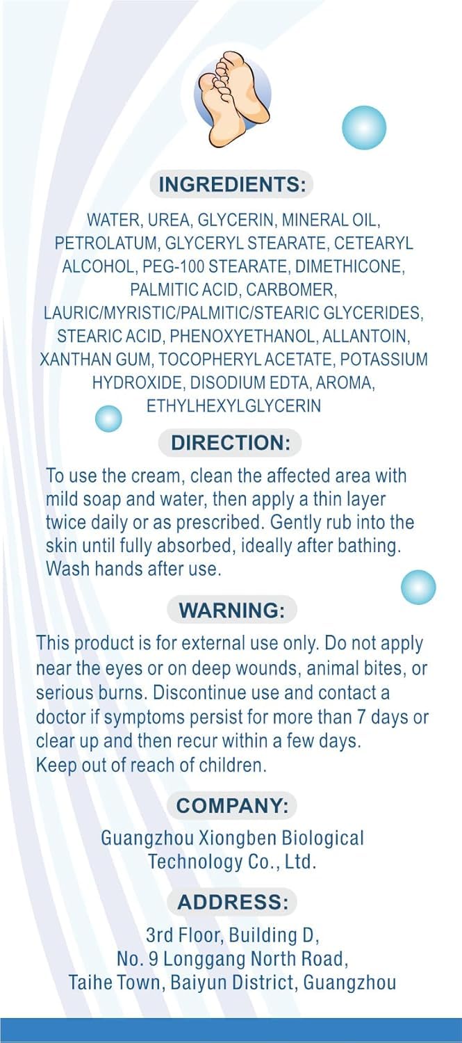 40% Urea Cream for Dry Cracked Hands & Feet - Maximum Strength Moisturizing Lotion (3 Oz Tube) - Ideal for Cracked Heels, Rough Skin & Severe Dryness Relief