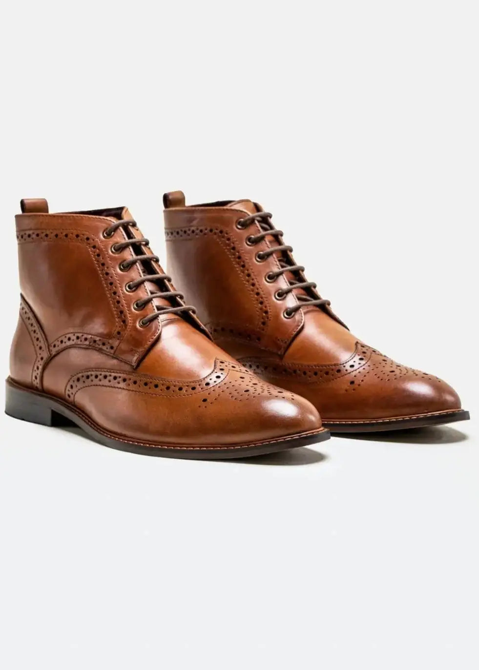 Cavani Holmes Tan Men's Leather Boots - Premium Genuine Leather Ankle Boots for Men, Comfortable & Stylish - Perfect for Casual Wear, Outdoor Activities & Work