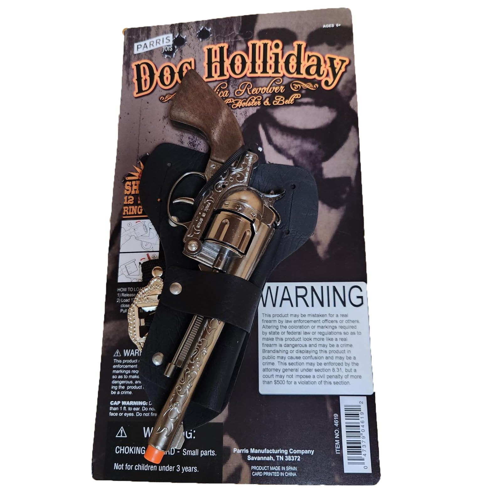 Parris Classic Quality Toys Holster Set - Vintage Western Cowboy Gun Belt for Kids | Established 1936 | Perfect for Dress-Up, Cowboy Parties & Wild West Themed Play
