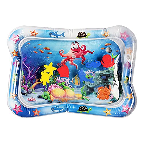 60x50cm Octopus Inflatable Baby Play Mat Water Pad - Colorful Tummy Time Activity Mat for Infants & Toddlers - Perfect for Beach, Pool, Backyard & Indoor Play