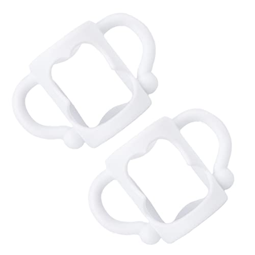 Toddmomy 2-Pack Wide Neck Baby Bottles with Silicone Handle Grips - Easy Grip Milk Bottle Covers for Newborns & Infants - Perfect for Feeding, Travel, and Daycare Use