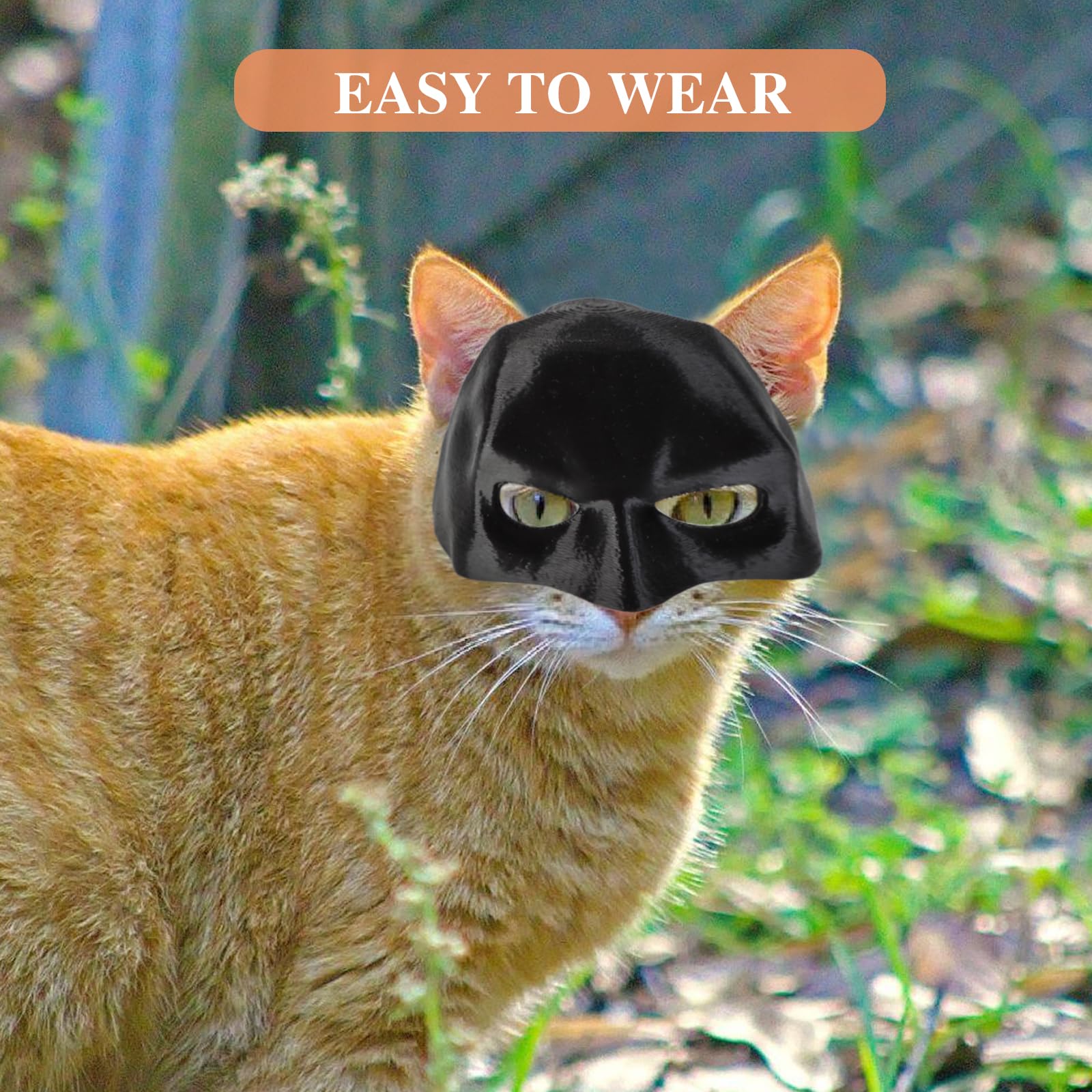Bat Cat Mask for Cats - Funny Halloween Cosplay Hat for Pets