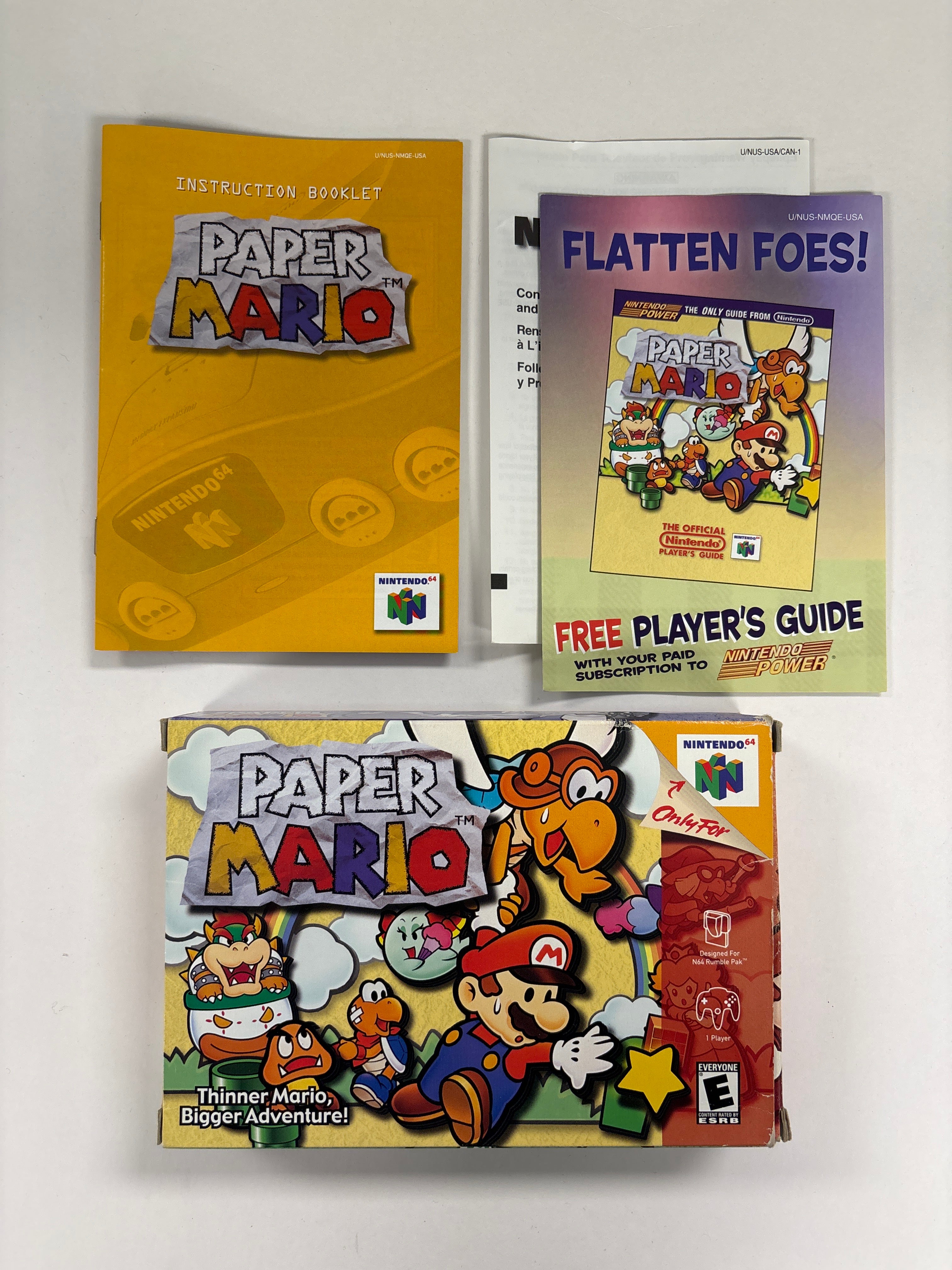 Original Paper Mario Nintendo 64 N64 Game Box & Manuals Only (No Game Included) - Perfect for Collectors & Display, Great for Retro Gaming Setup