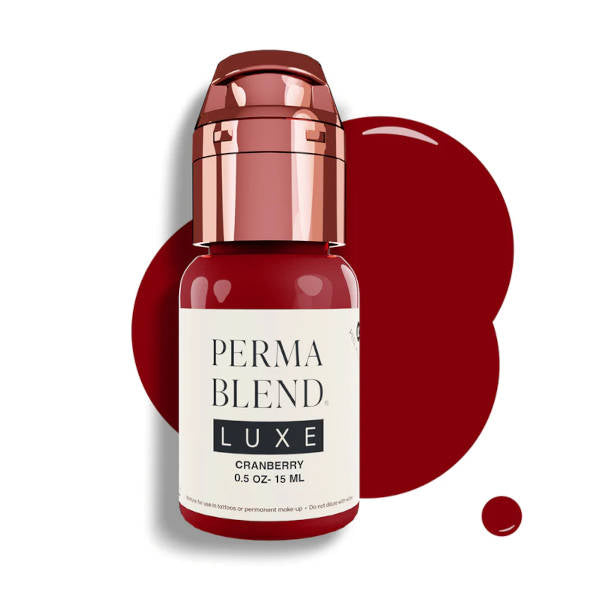 Perma Blend Luxe Cranberry Permanent Makeup Pigment - Professional Lip & Eyebrow Tattoo Ink for Long-Lasting Beauty