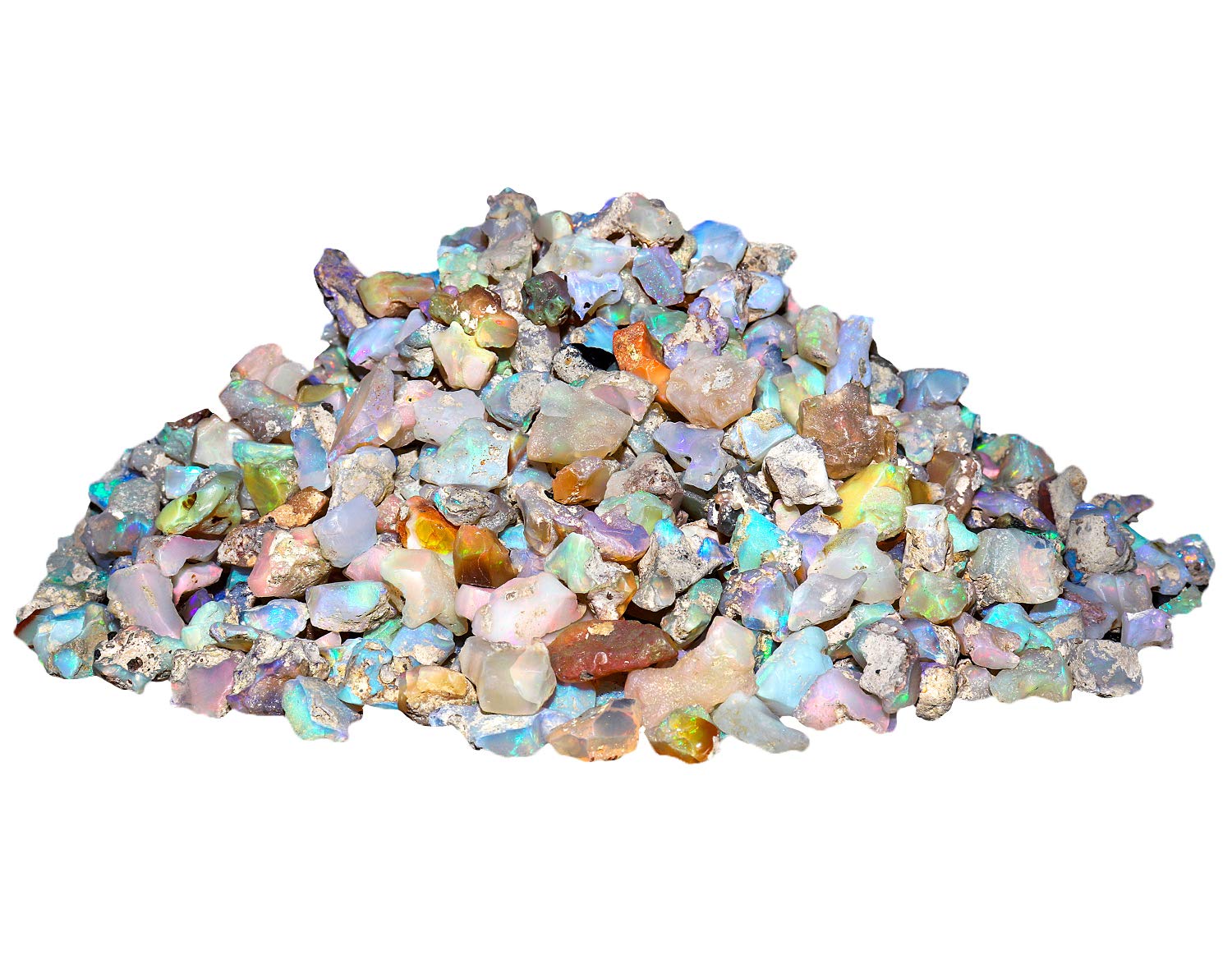 Premium 100g Natural Ethiopian Welo Opal Rough Gemstones - A Grade Multi Fire Raw Opals for Jewelry Making, Tumbling, Healing Crystals & Loose Gemstones | DIY Crafts, Meditation & Spiritual Gifts