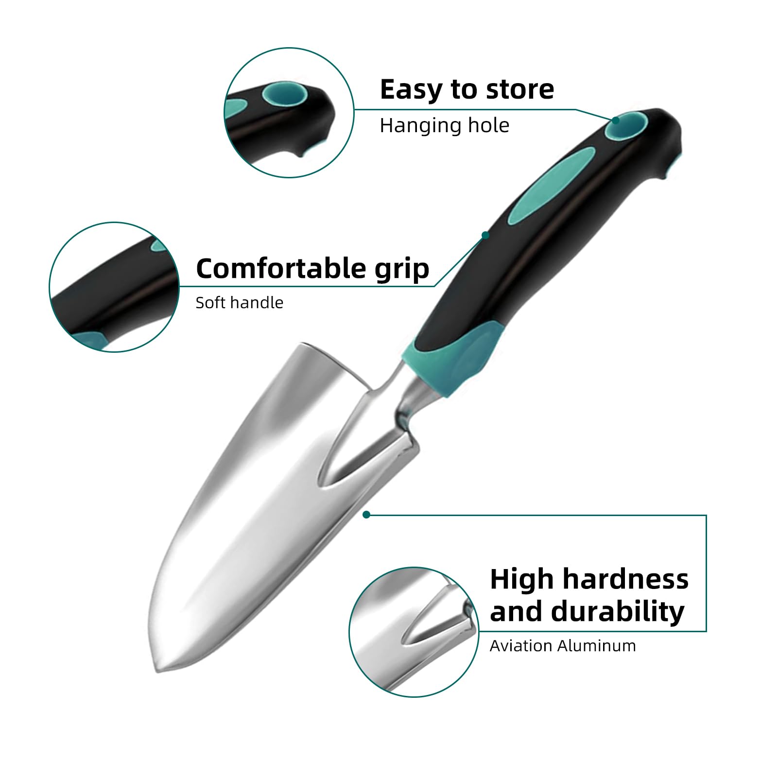 Premium Heavy Duty Gardening Tool Set with Non-Slip Rubber Grip - Complete Garden Kit with Storage Tote Bag - Ideal Gift for Women, Men, Mom & Dad - Perfect for Planting, Yard Work & Outdoor Gardening Activities