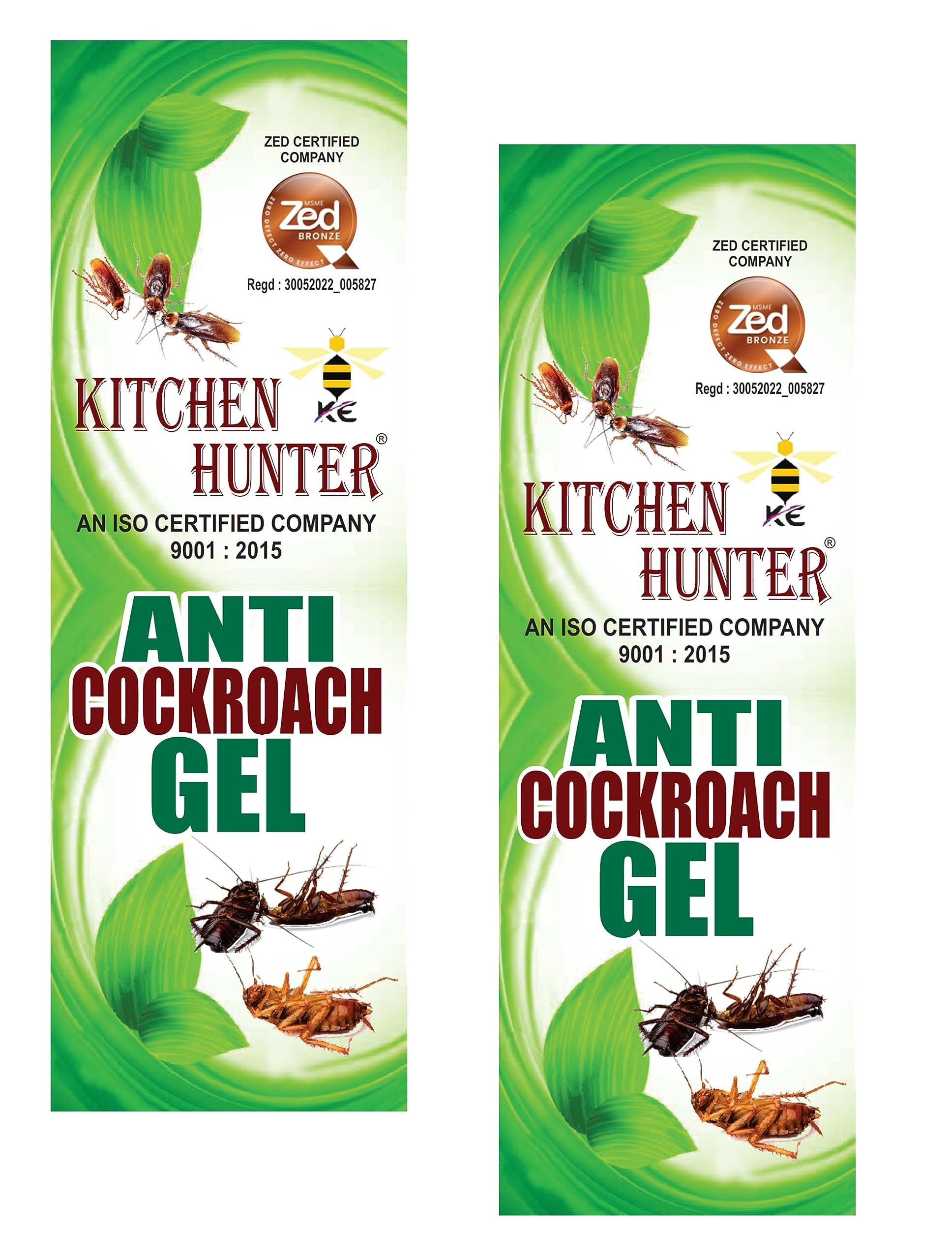 Kitchen Hunter Anti Cockroach Gel Bait - 50g (Pack of 2) | Effective Roach Killer for Home, Kitchen & Bathroom | Long-Lasting Pest Control Solution