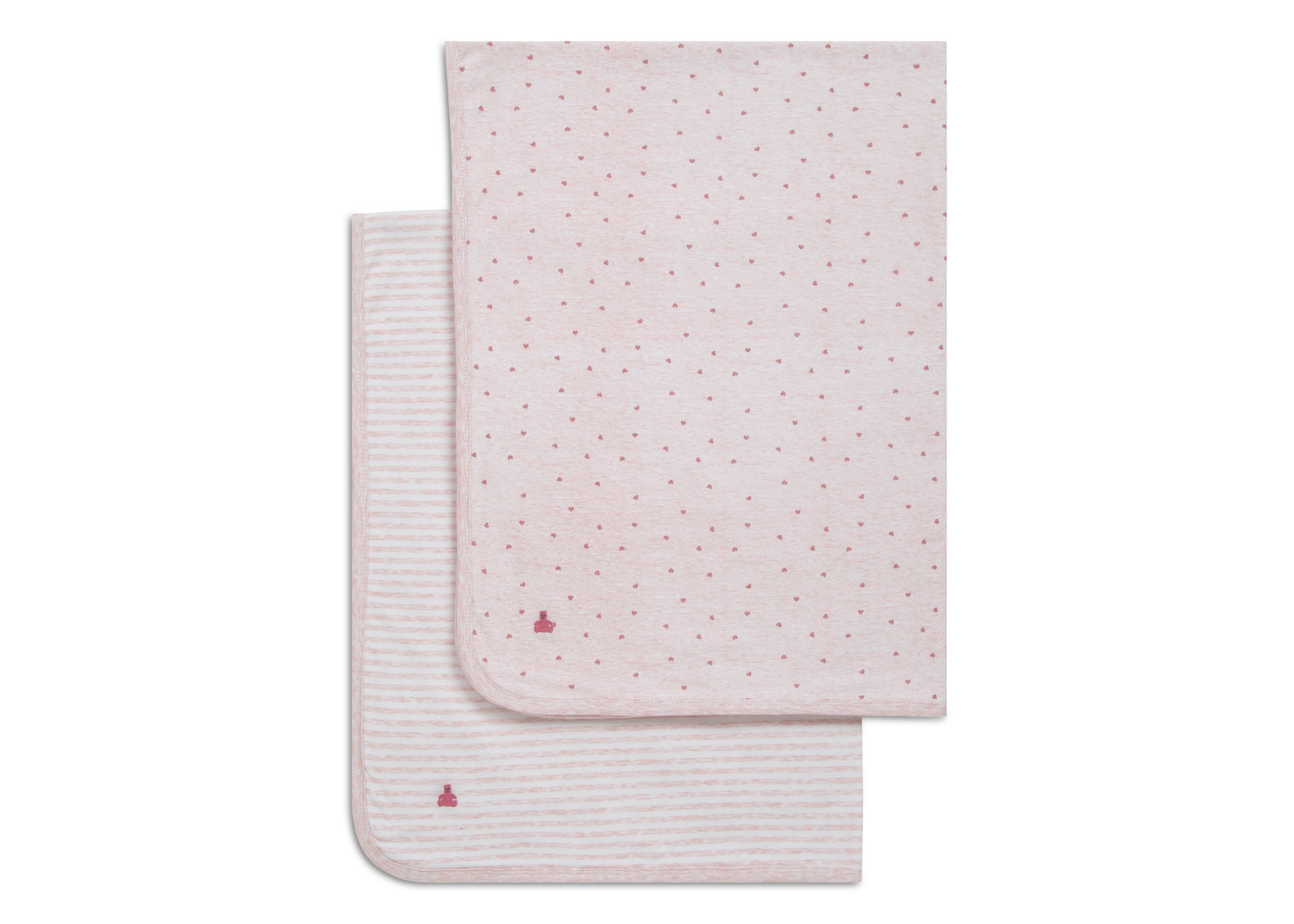 BabyGap Reversible 100% Organic Cotton Blankets - 2 Pack Soft Cozy Blankets for Newborns & Infants - Perfect for Nursery, Swaddling, Stroller & Car Seat