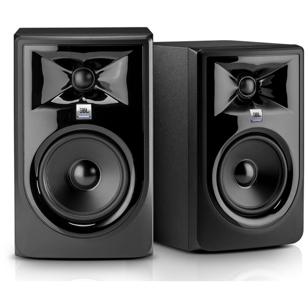 JBL 305PMKII 5-Inch Professional Studio Monitor Speakers (Pair, Black) - Premium Sound for Music Production, Home Recording & Audio Mixing