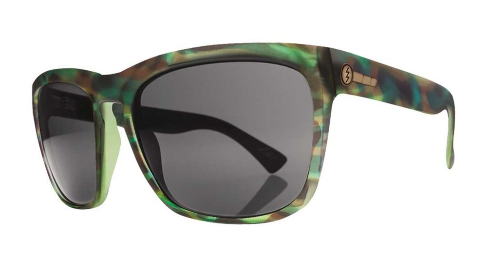 Electric Visual Men's Knoxville Sunglasses - Polarized UV Protection, Oversized Frame, Mason Tiger/Melanin Grey Lens - Perfect for Driving, Beach & Outdoor Activities