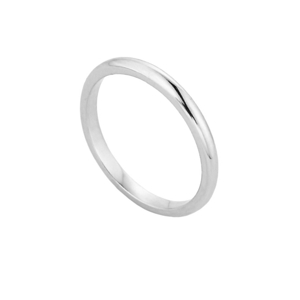 10K Solid White Gold Baby Ring - Perfect for Christening, Baptism & First Birthday Gifts