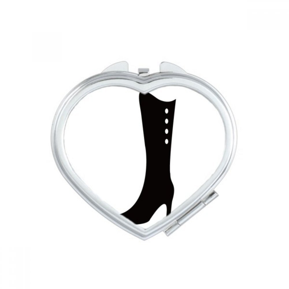 Bestchong Black Heart Mirror - Portable Travel Makeup Mirror for Handbag & Vanity