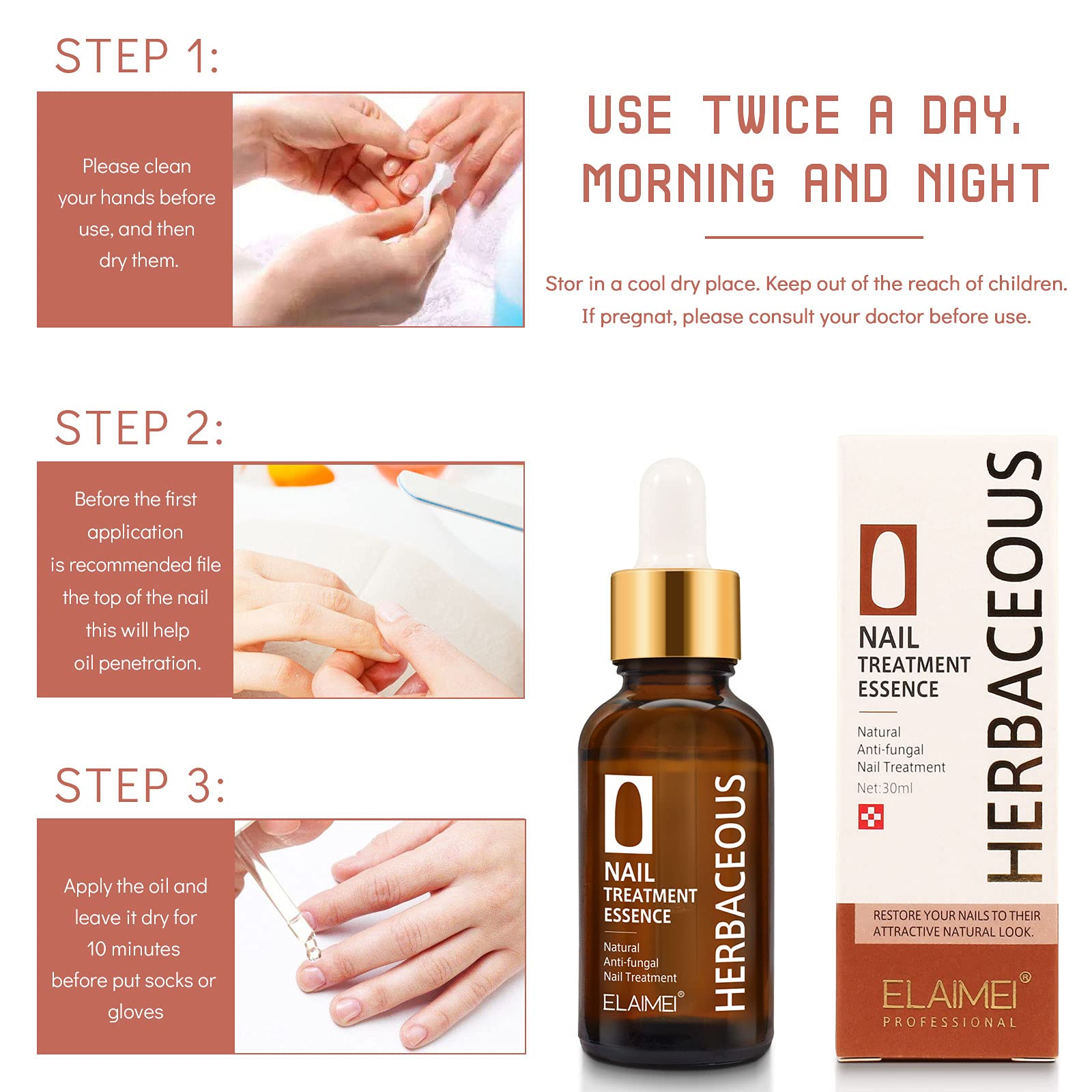 Extra Strong Fungal Nail Treatment for Toenails - Anti-Fungus Solution to Repair & Protect Discolored, Brittle & Cracked Nails - Restores & Rehydrates Damaged Nails (30ML) - Ideal for Athletes, Swimmers & Daily Foot Care
