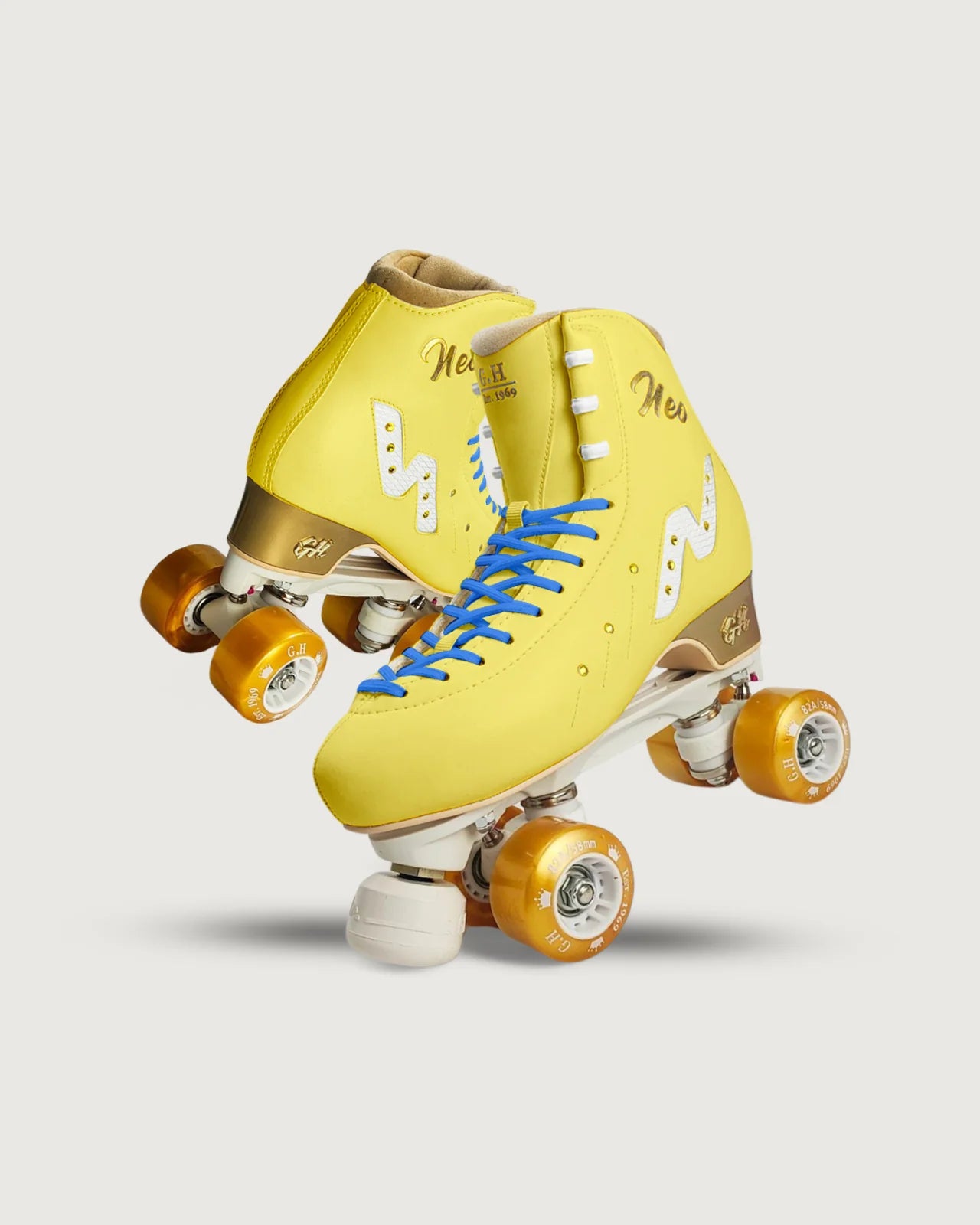 GH Neo Quad Roller Skates for Adults - Adjustable Outdoor & Indoor Rollerblades with Light-Up Wheels - Perfect for Fitness, Rink Skating, and Retro Roller Disco Parties