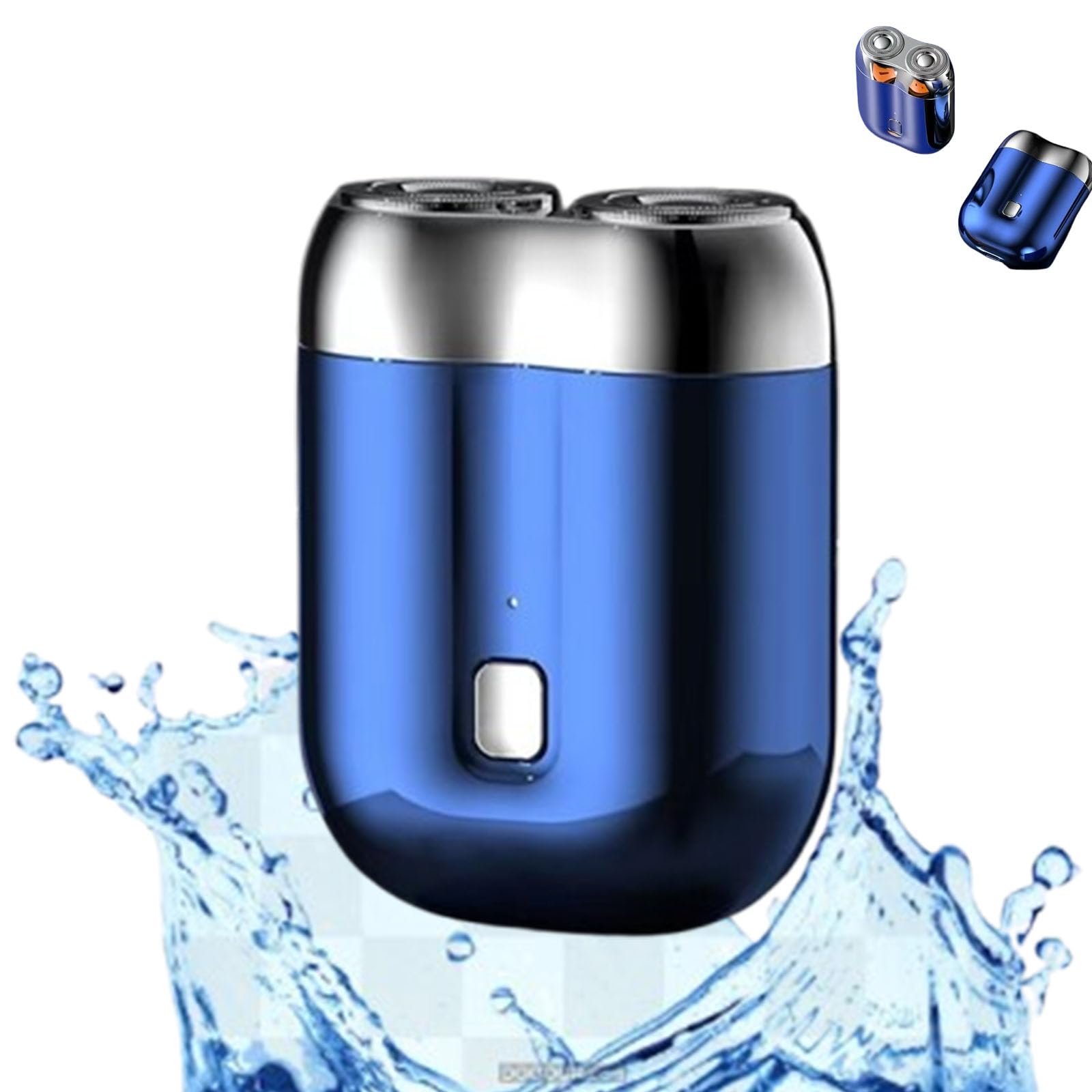 Peonly Mini Dual-Head Electric Shaver - Rechargeable Waterproof Wet/Dry Trimmer for Women & Men, Portable Travel Razor for Face & Body Grooming, Smooth Shaving at Home or On-The-Go (Black)