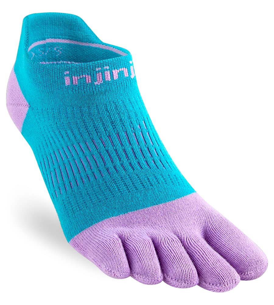 Injinji Women's Run Lightweight No-Show Toe Socks - Breathable Performance Socks for Running, Hiking & Workouts - Prevents Blisters & Enhances Comfort