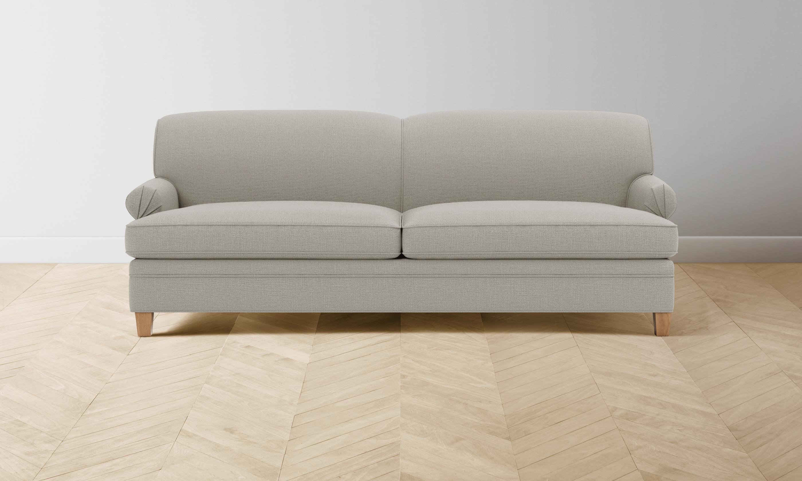 Carmine Sofa - Performance Linen Weave Beige Couch for Living Room, Lounge & Modern Home Decor | Durable & Stylish Upholstered Furniture