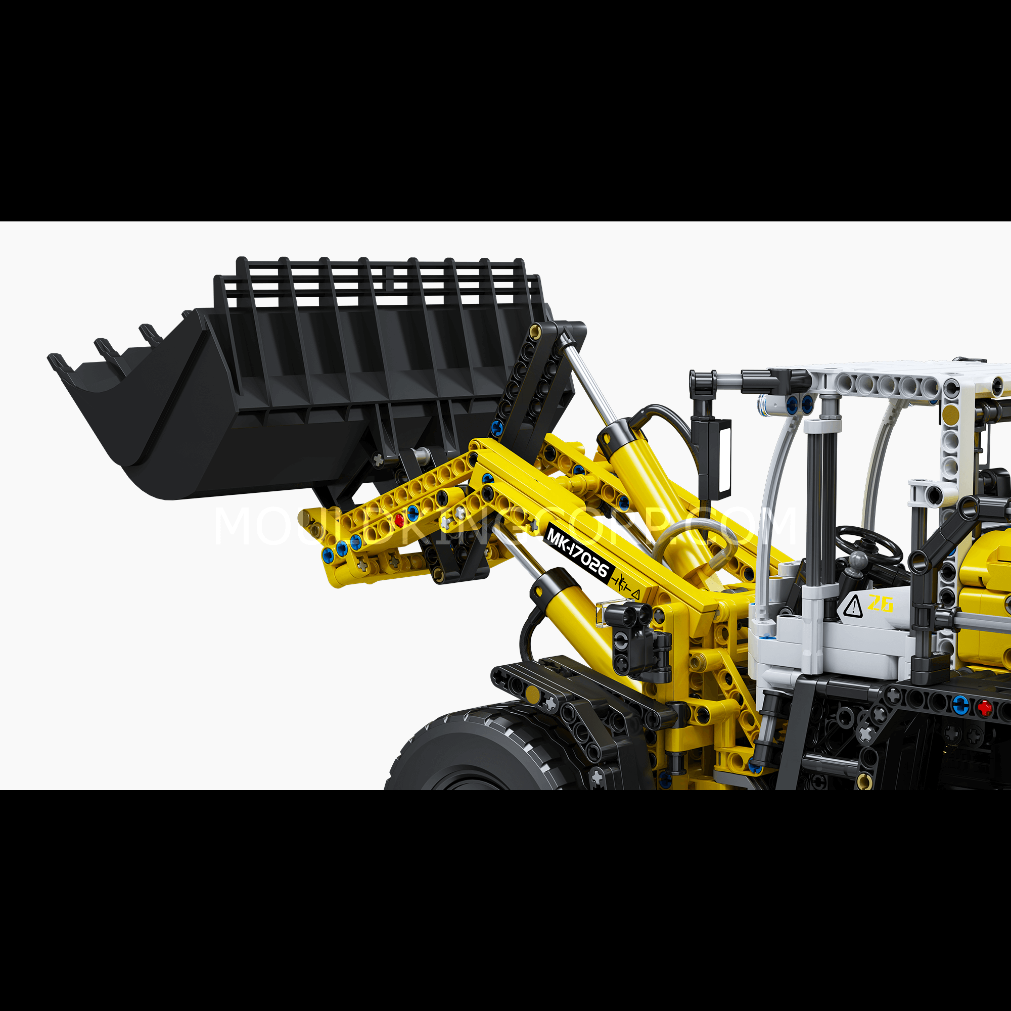 Mould King 17026 Pneumatic Construction Wheel Loader Building Blocks Set - 2,500+ Pieces STEM Toy for Kids & Adults, Perfect for Construction Enthusiasts & DIY Projects | Great Gift for Birthday, Christmas & Engineering Lovers