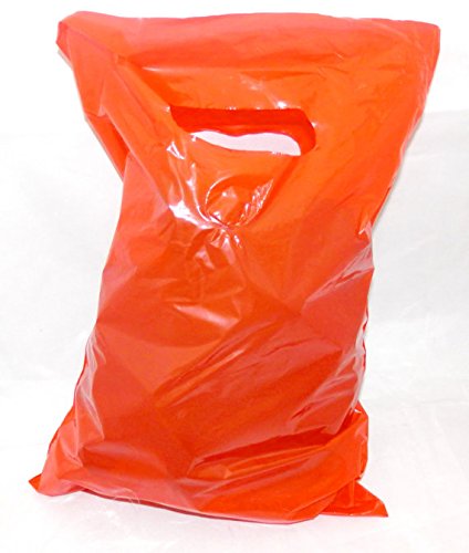 50 Pack 9x12 Inch Red Plastic Bags for Retail Merchandise, Gifts & Party Favors - Durable & Versatile Store Packaging Solution