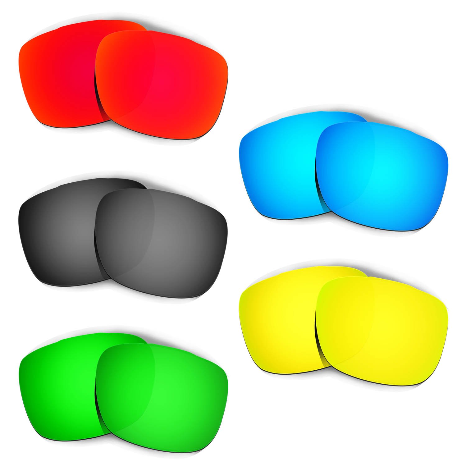 HKUCO Replacement Lenses for Oakley TwoFace Sunglasses - Polarized Interchangeable Lens Set for Men - Perfect for Cycling, Running & Outdoor Sports