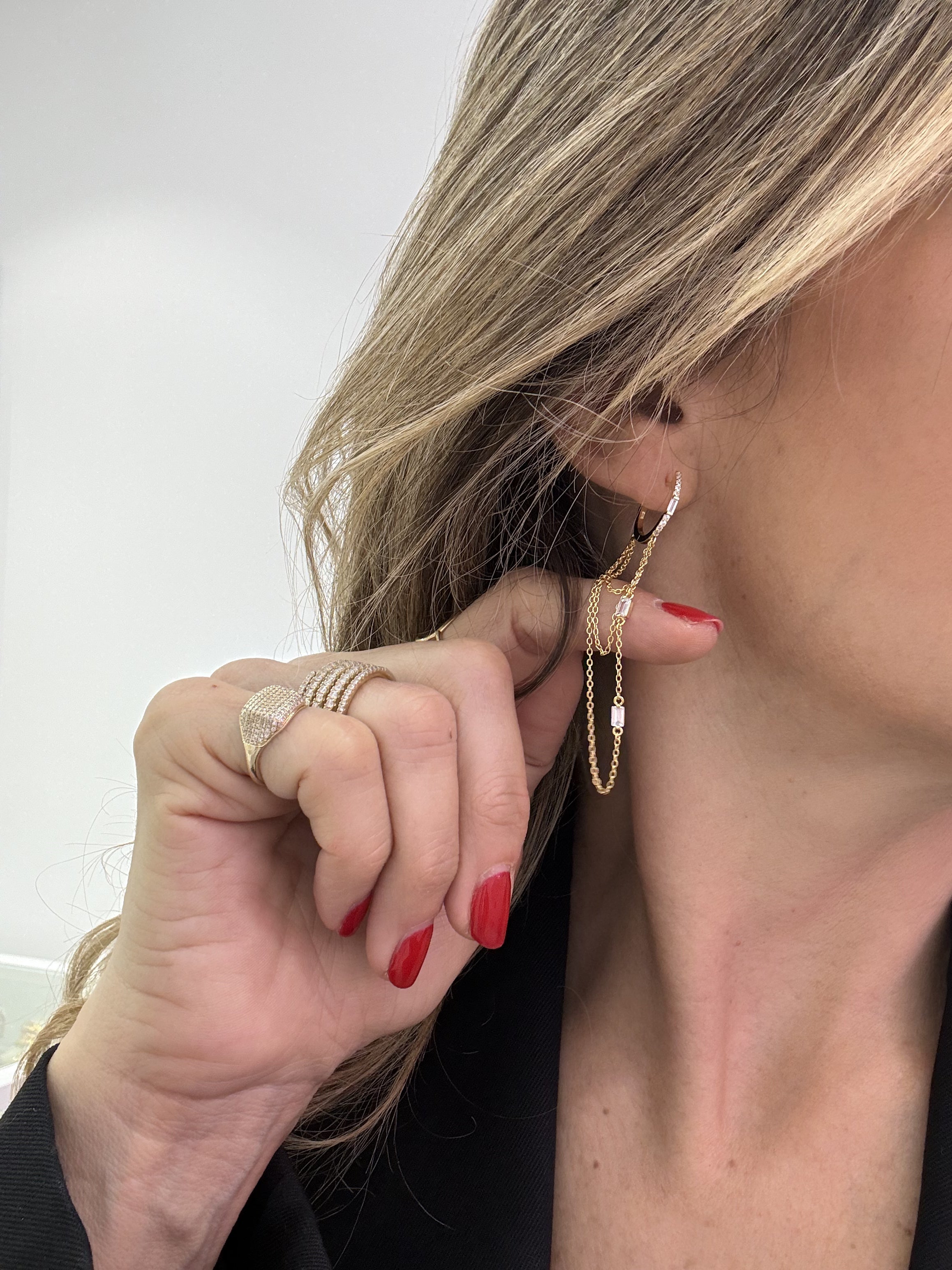 Stylish Long Chain Hoop Earrings for Women - Trendy Dangle Drop Earrings for Party, Wedding & Everyday Wear | Gold & Silver Fashion Jewelry Gifts