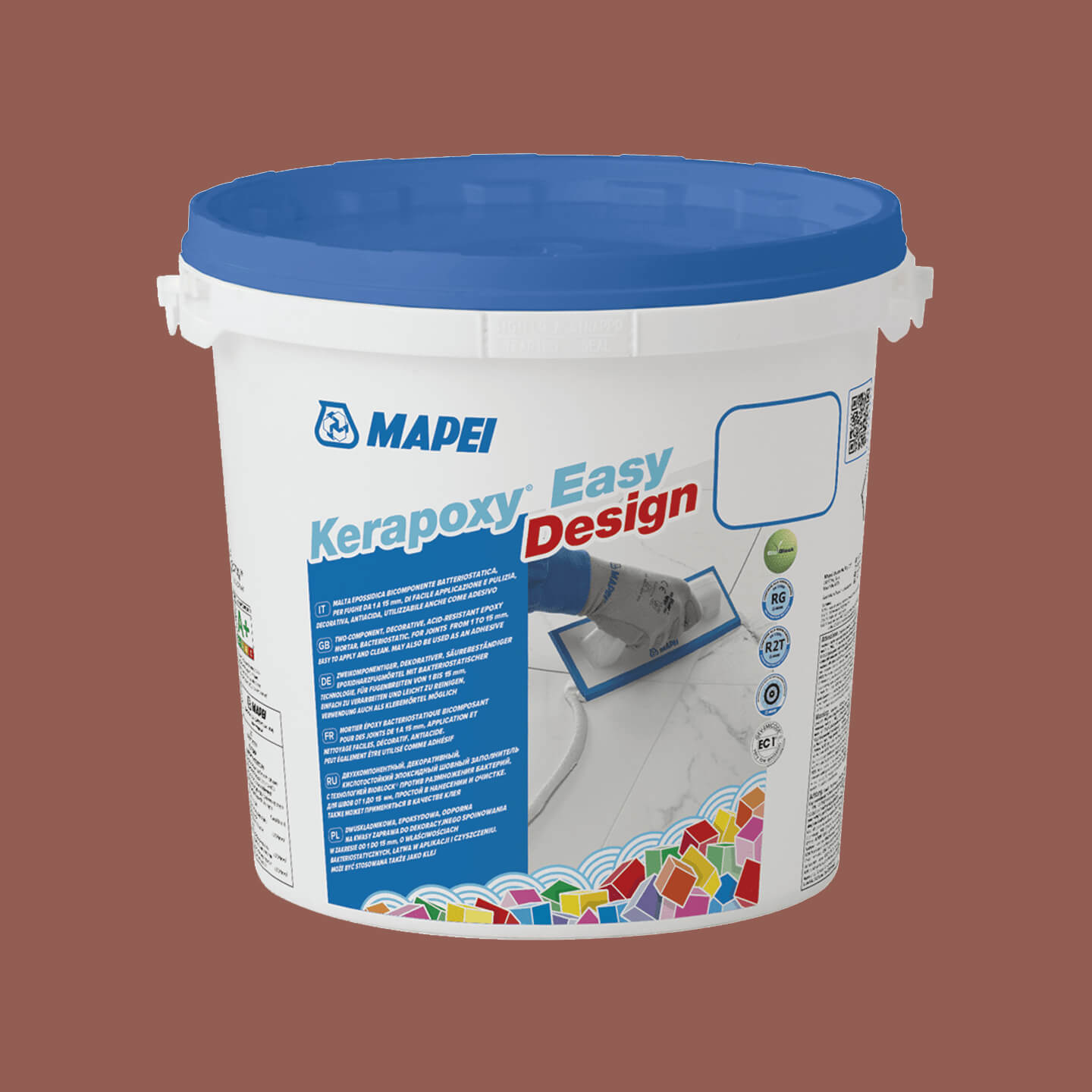 Mapei Kerapoxy Easy Design 3kg Terra Cotta 143 Epoxy Grout - High-Performance Tile Grout for Floors, Walls & Showers - Perfect for Bathroom, Kitchen & Outdoor Tile Installation
