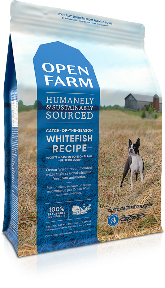 Open Farm Grain Free Dry Dog Food - Whitefish & Lentil Recipe | High Protein, Natural Ingredients for Adult Dogs | Perfect for Sensitive Stomachs & Allergies | Indoor & Outdoor Feeding
