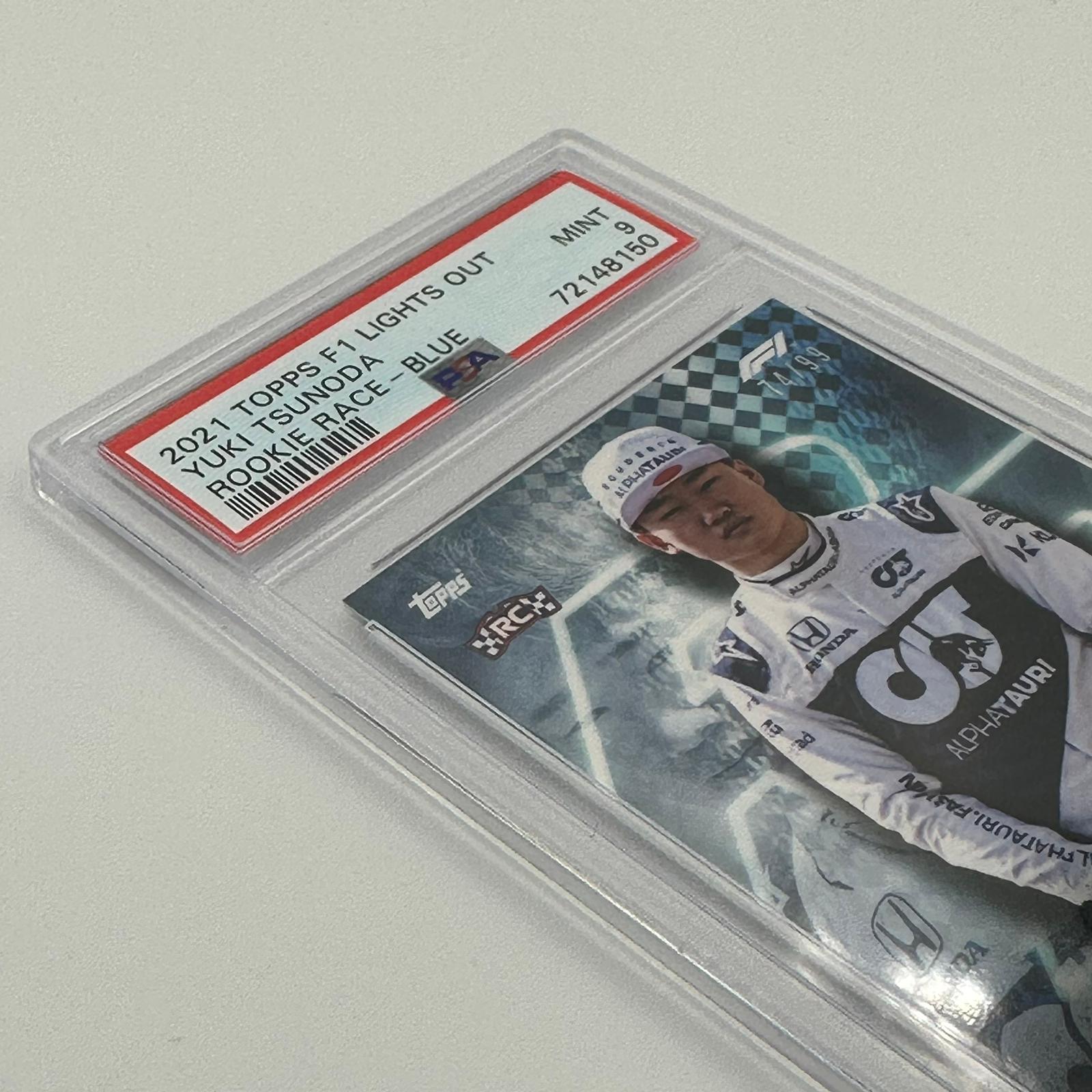 PSA 9 Graded 74/99 Yuki Tsunoda Rookie Race Blue Parallel - Rare F1 Racing Card for Collectors & Investors | Perfect for Sports Memorabilia Displays & Trading Card Collections