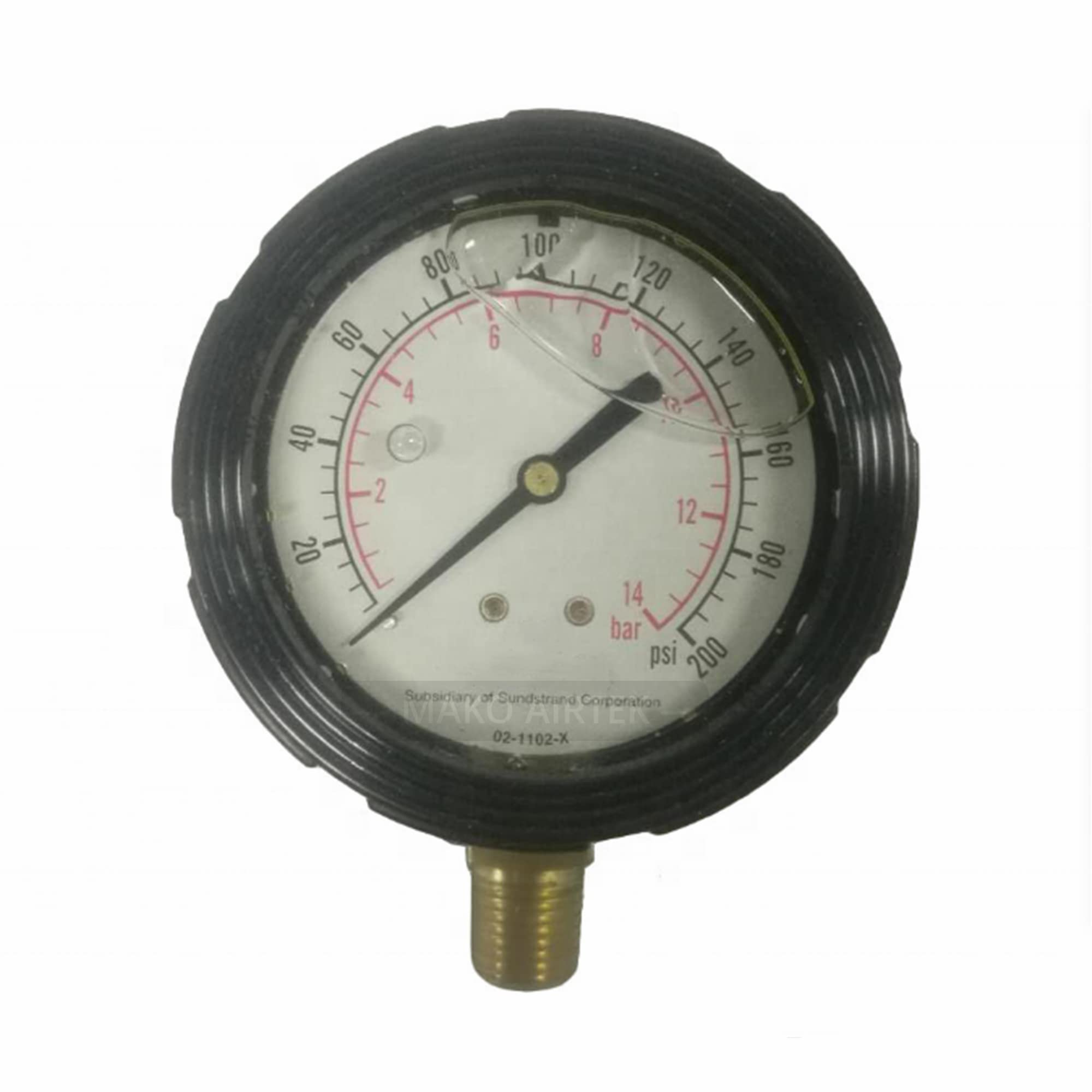 MAKO AIRTEK Gauge Replacement for Sullair Air Compressor 048448 - High Pressure Air Compressor Accessory for Industrial & Workshop Use